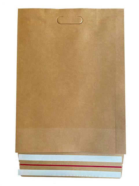 Die Cut Handle Paper Mailers with Bottom Gusset 