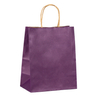 Medium Purple Twisted Handle Bags with Serrated Top 