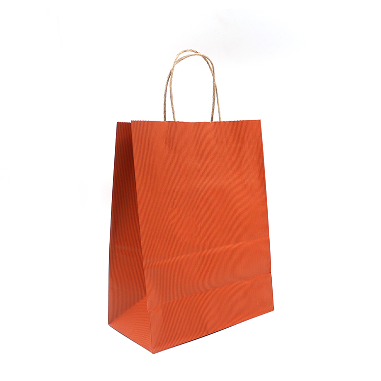 Orange Stripe Paper Bags 