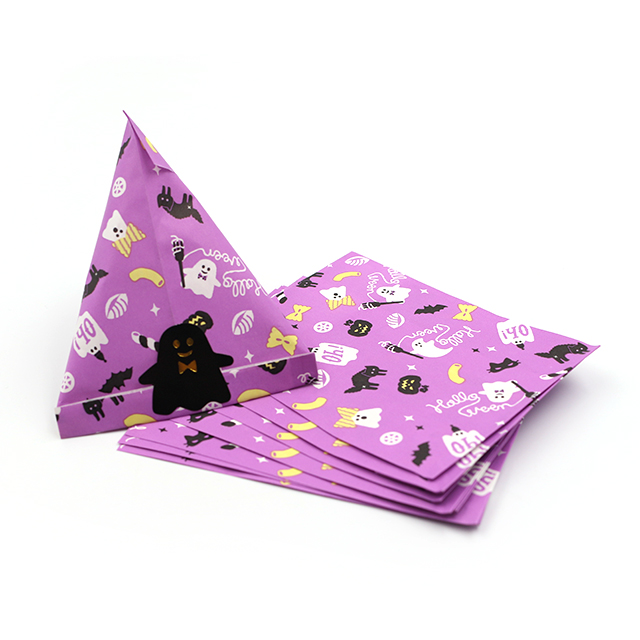 Happy Halloween Paper Satchel Bags-Purple
