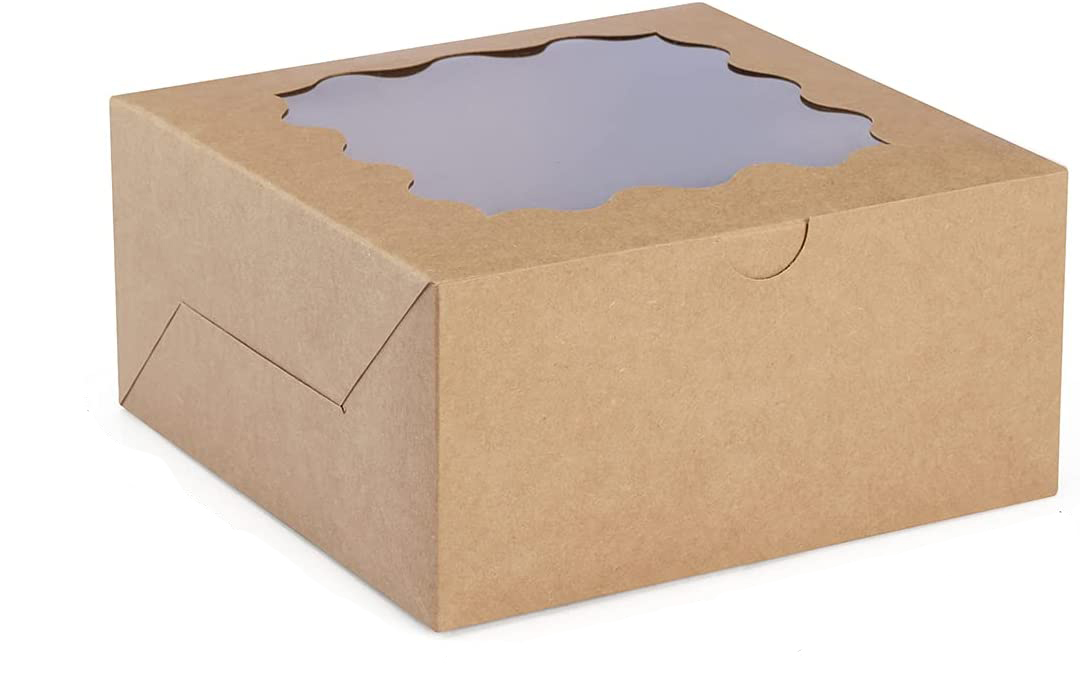 Brown Window Paper Cake Boxes
